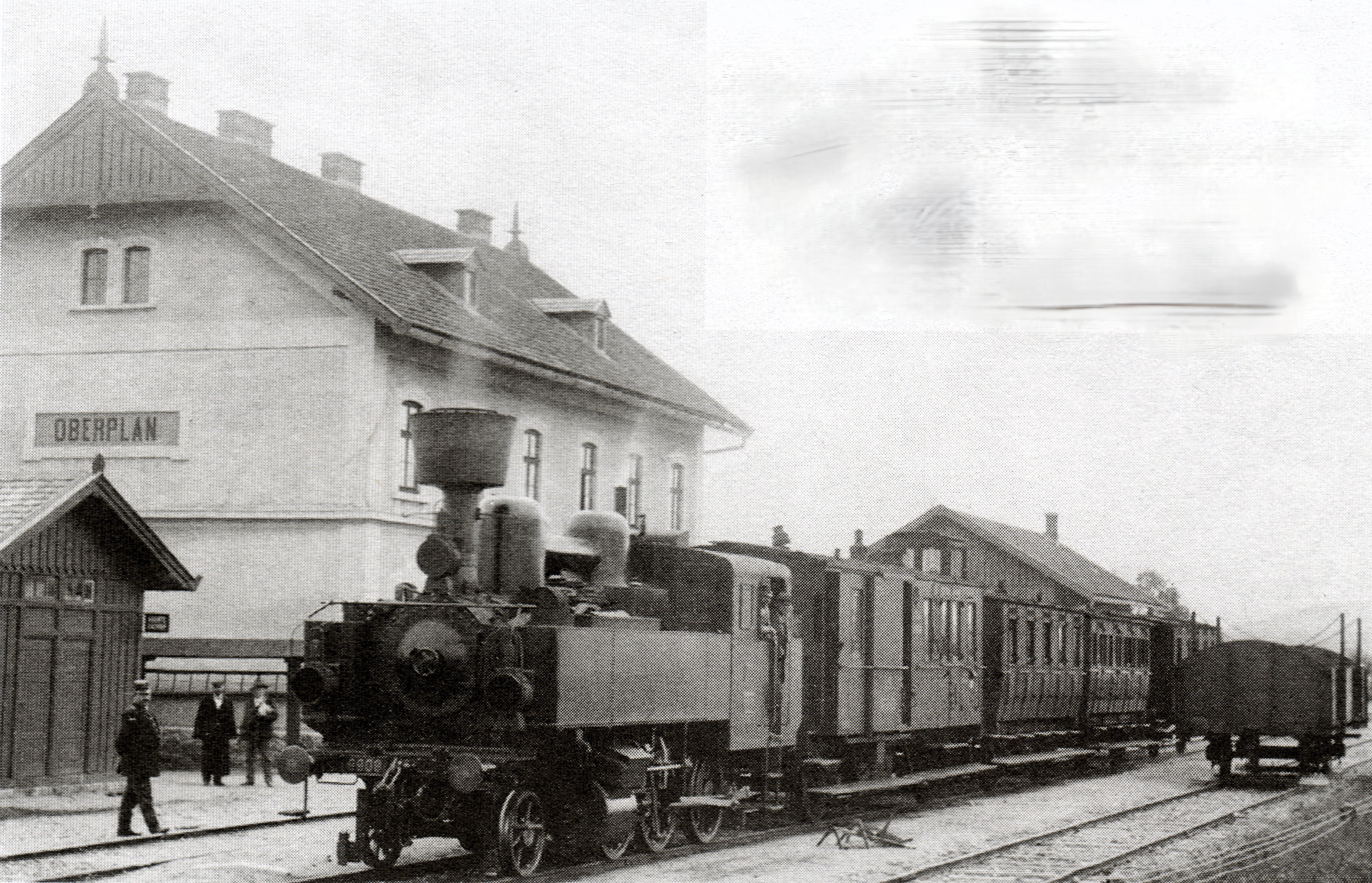 Bahnhof Oberplan mit reihe 99.08    Kopie